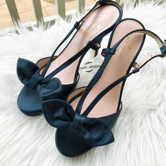 kate spade Shoes - Kate Spade Rezza Satin Bow Bridal Heels